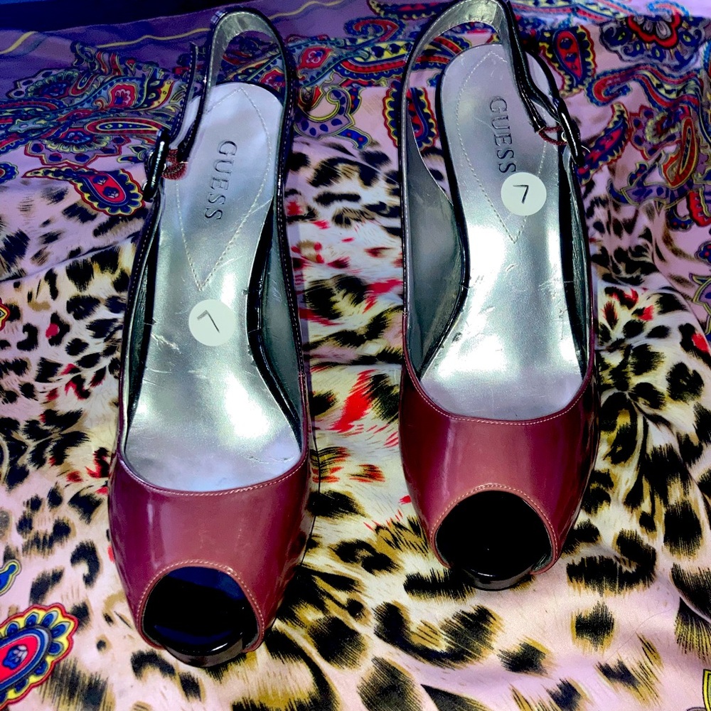 GUESS HEELS- OMBRÉ OF GRAPE>WINE>PLUM